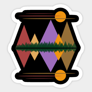 Moon Over The Mountains #4 Sticker